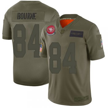 San Francisco 49ers Men's #84 Kendrick Bourne Olive Limited 2019 Salute to Service Jersey