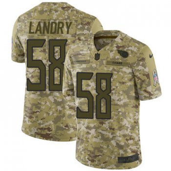 Nike Titans #58 Harold Landry Camo Men's Stitched NFL Limited 2018 Salute To Service Jersey