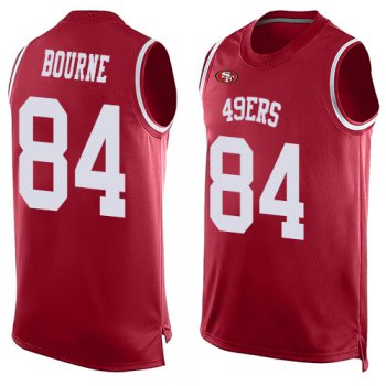 San Francisco 49ers Men's #84 Kendrick Bourne Red Limited Player Name & Number Tank Top Jersey