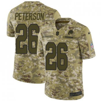 Nike Redskins #26 Adrian Peterson Camo Men's Stitched NFL Limited 2018 Salute To Service Jersey