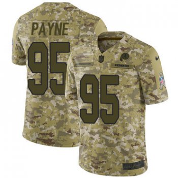 Nike Redskins #95 Da'Ron Payne Camo Men's Stitched NFL Limited 2018 Salute To Service Jersey