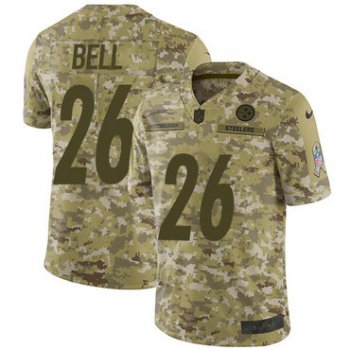 Nike Steelers #26 Le'Veon Bell Camo Men's Stitched NFL Limited 2018 Salute To Service Jersey