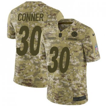Nike Steelers #30 James Conner Camo Men's Stitched NFL Limited 2018 Salute To Service Jersey