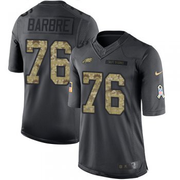 Men's Philadelphia Eagles #76 Allen Barbre Black Anthracite 2016 Salute To Service Stitched NFL Nike Limited Jersey