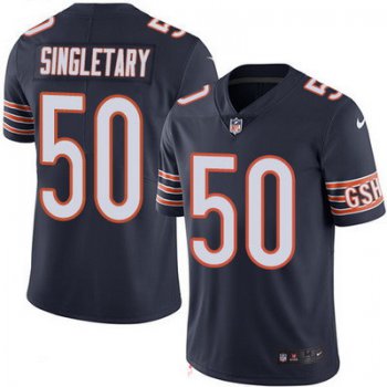 Men's Chicago Bears #50 Mike Singletary Navy Blue 2016 Color Rush Stitched NFL Nike Limited Jersey