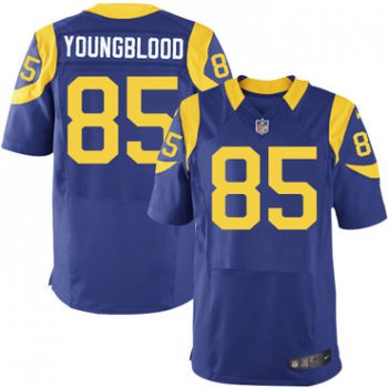 Mens Los Angeles Rams #85 Jack Youngblood Light Blue Nike Elite Jersey