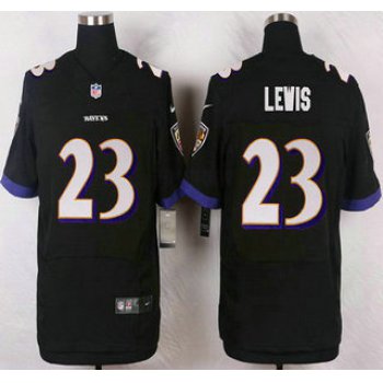 Baltimore Ravens #23 Kendrick Lewis Black Alternate NFL Nike Elite Jersey