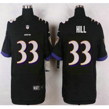 Baltimore Ravens #33 Will Hill Black Alternate NFL Nike Elite Jersey