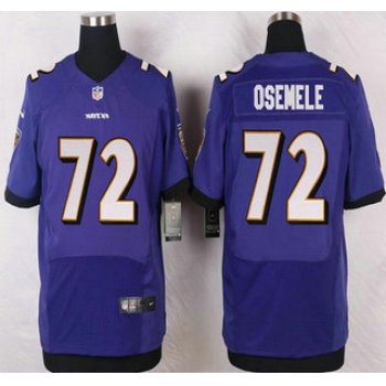 Baltimore Ravens #72 Kelechi Osemele Purple Team Color NFL Nike Elite Jersey
