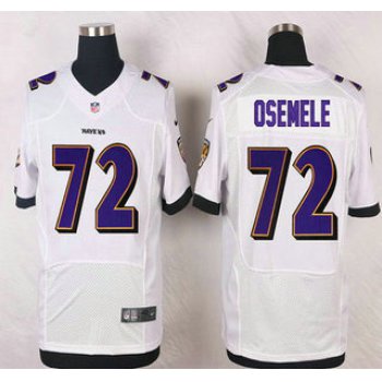Baltimore Ravens #72 Kelechi Osemele White Road NFL Nike Elite Jersey