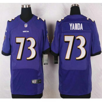 Baltimore Ravens #73 Marshal Yanda Purple Team Color NFL Nike Elite Jersey