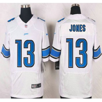 Detroit Lions #13 T. J. Jones White Road NFL Nike Elite Jersey