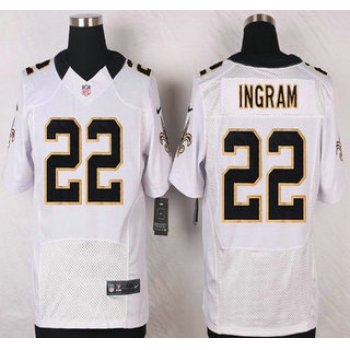 New Orleans Saints #22 Mark Ingram White Road NFL Nike Elite Jersey