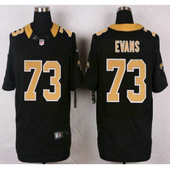 New Orleans Saints #73 Jahri Evans Black Team Color NFL Nike Elite Jersey