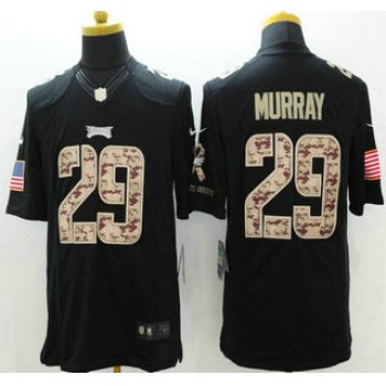 Philadelphia Eagles #29 DeMarco Murray Nike Salute to Service Nike Black Limited Jersey