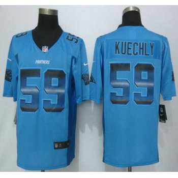 Carolina Panthers #59 Luke Kuechly Light Blue Strobe 2015 NFL Nike Fashion Jersey