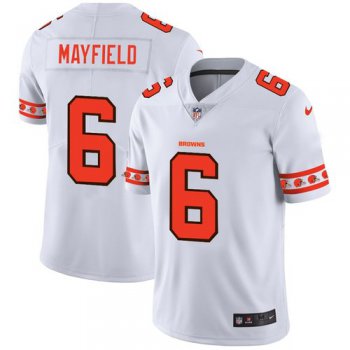 Cleveland Browns #6 Baker Mayfield Nike White Team Logo Vapor Limited NFL Jersey
