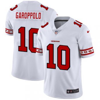 Men's San Francisco 49ers #10 Jimmy Garoppolo Nike White Team Logo Vapor Limited NFL Jersey