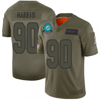 Nike Dolphins #90 Charles Harris Camo Men's Stitched NFL Limited 2019 Salute To Service Jersey
