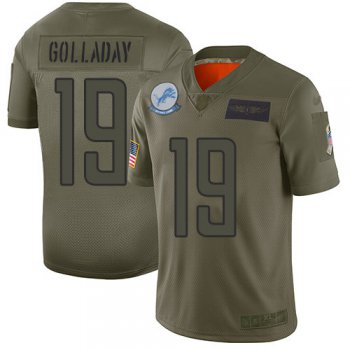 Nike Lions #19 Kenny Golladay Camo Men's Stitched NFL Limited 2019 Salute To Service Jersey