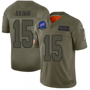 Nike Bills #15 John Brown Camo Men's Stitched NFL Limited 2019 Salute To Service Jersey