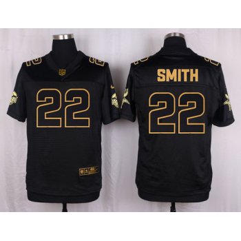 Nike Vikings #22 Harrison Smith Black Men's Stitched NFL Elite Pro Line Gold Collection Jersey