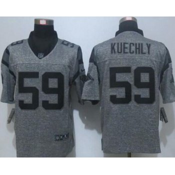 Men's Carolina Panthers #59 Luke Kuechly Nike Gray Gridiron 2015 NFL Gray Limited Jersey