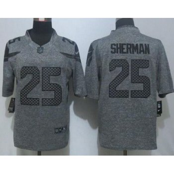Men's Seattle Seahawks #25 Richard Sherman Black With Camo Elite Jersey