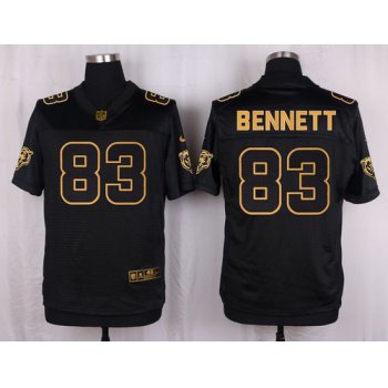 Nike Bears #83 Martellus Bennett Black Men's Stitched NFL Elite Pro Line Gold Collection Jersey
