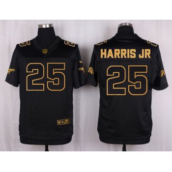 Nike Broncos #25 Chris Harris Jr Black Men's Stitched NFL Elite Pro Line Gold Collection Jersey