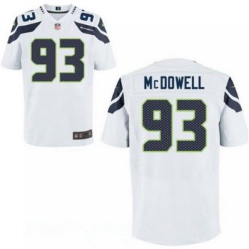 Men's 2017 NFL Draft Seattle Seahawks #93 Malik McDowell White Road Stitched NFL Nike Elite Jersey