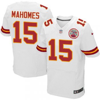 Nike Chiefs #15 Patrick Mahomes II White Men's Stitched NFL Elite Jersey
