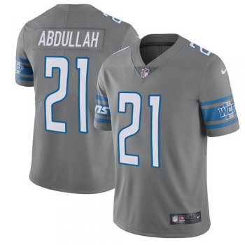 Nike Lions #21 Ameer Abdullah Gray Men's Stitched NFL Limited Rush Jersey