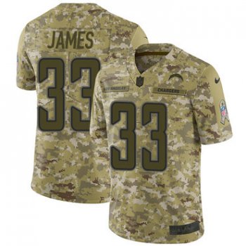 Nike Chargers #33 Derwin James Camo Men's Stitched NFL Limited 2018 Salute To Service Jersey