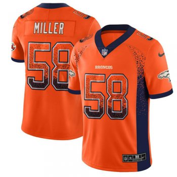 Nike Broncos #58 Von Miller Orange Team Color Men's Stitched NFL Limited Rush Drift Fashion Jersey