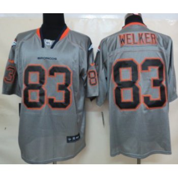Nike Denver Broncos #83 Wes Welker Lights Out Gray Elite Jersey