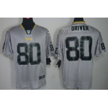 Nike Green Bay Packers #80 Donald Driver Lights Out Gray Elite Jersey