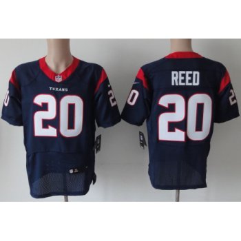 Nike Houston Texans #20 Ed Reed Blue Elite Jersey