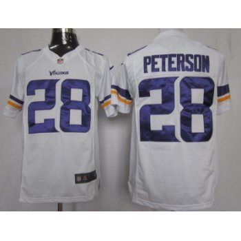 Nike Minnesota Vikings #28 Adrian Peterson 2013 White Game Jersey