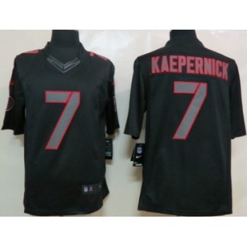Nike San Francisco 49ers #7 Colin Kaepernick Black Impact Limited Jersey