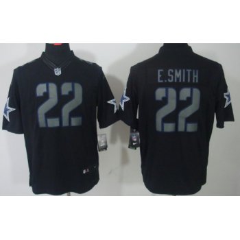 Nike Dallas Cowboys #22 Emmitt Smith Black Impact Limited Jersey