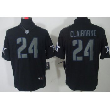 Nike Dallas Cowboys #24 Morris Claiborne Black Impact Limited Jersey