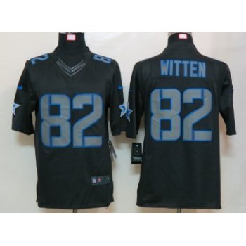Nike Dallas Cowboys #82 Jason Witten Black Impact Limited Jersey
