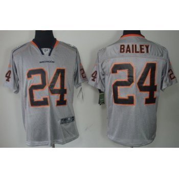 Nike Denver Broncos #24 Champ Bailey Lights Out Gray Elite Jersey