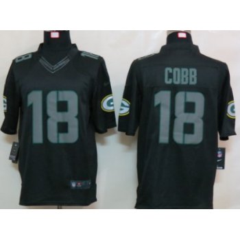 Nike Green Bay Packers #18 Randall Cobb Black Impact Limited Jersey