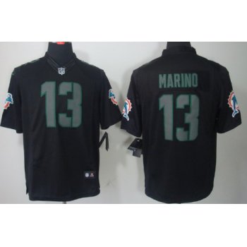 Nike Miami Dolphins #13 Dan Marino Black Impact Limited Jersey