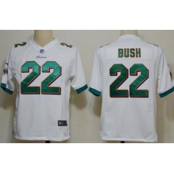 Nike Miami Dolphins #22 Reggie Bush White Game Jersey