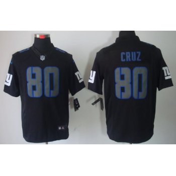Nike New York Giants #80 Victor Cruz Black Impact Limited Jersey