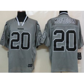 Nike Oakland Raiders #20 Darren McFadden Lights Out Gray Elite Jersey