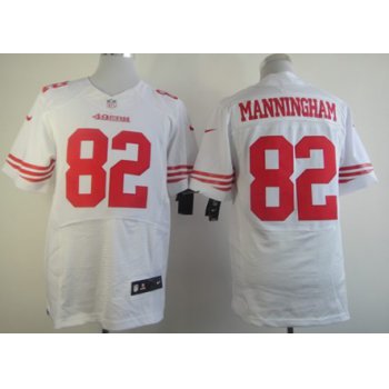 Nike San Francisco 49ers #82 Mario Manningham White Elite Jersey